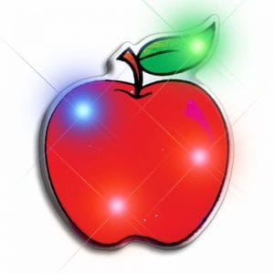 Red Apple Flashing Body Light Lapel Pins All Body Lights and Blinkees Red Apple Flashing Body Light Lapel Pins All Body Lights and Blinkees