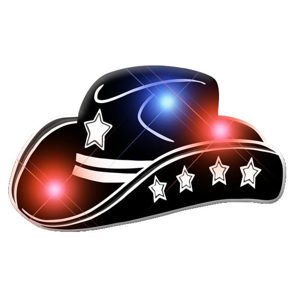 Black Cowboy Hat Flashing Body Light Lapel Pins All Body Lights and Blinkees Black Cowboy Hat Flashing Body Light Lapel Pins All Body Lights and Blinkees
