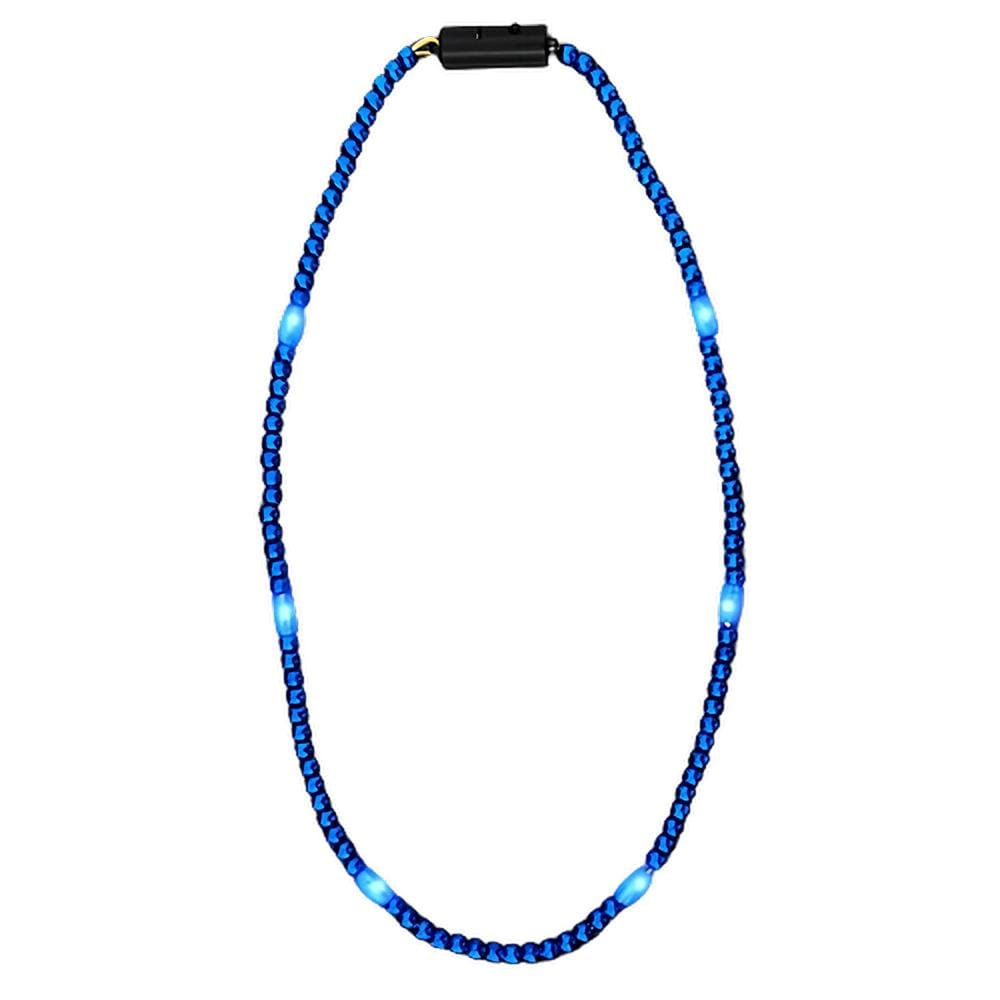 LED Necklace with Blue Beads 4th of July LED Necklace with Blue Beads 4th of July 5