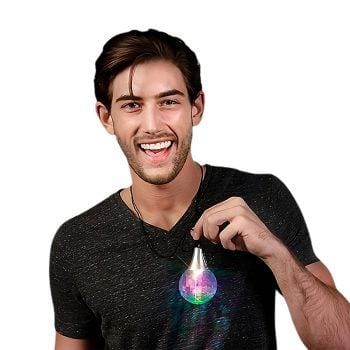 Disco Prism Ball LED Multicolor Pendant Necklace All Products Disco Prism Ball LED Multicolor Pendant Necklace All Products