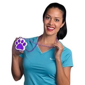 Light Up Purple Paw Print Charm Necklace Light Up Purple Paw Print Charm Necklace