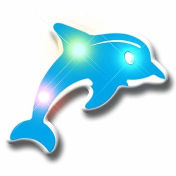 Blue Dolphin Flashing Body Light Lapel Pins All Body Lights and Blinkees Blue Dolphin Flashing Body Light Lapel Pins All Body Lights and Blinkees