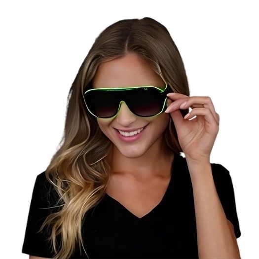 Electro Luminescent Banray Sunglasses Green All Products