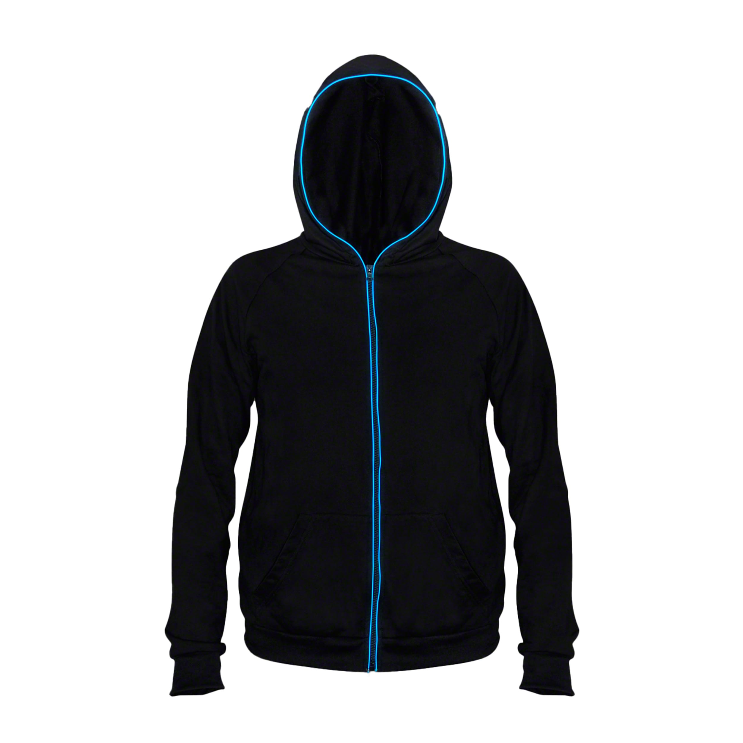 Electro Luminescent Zip Up Hoodie Blue Small All Products Electro Luminescent Zip Up Hoodie Blue Small All Products 3
