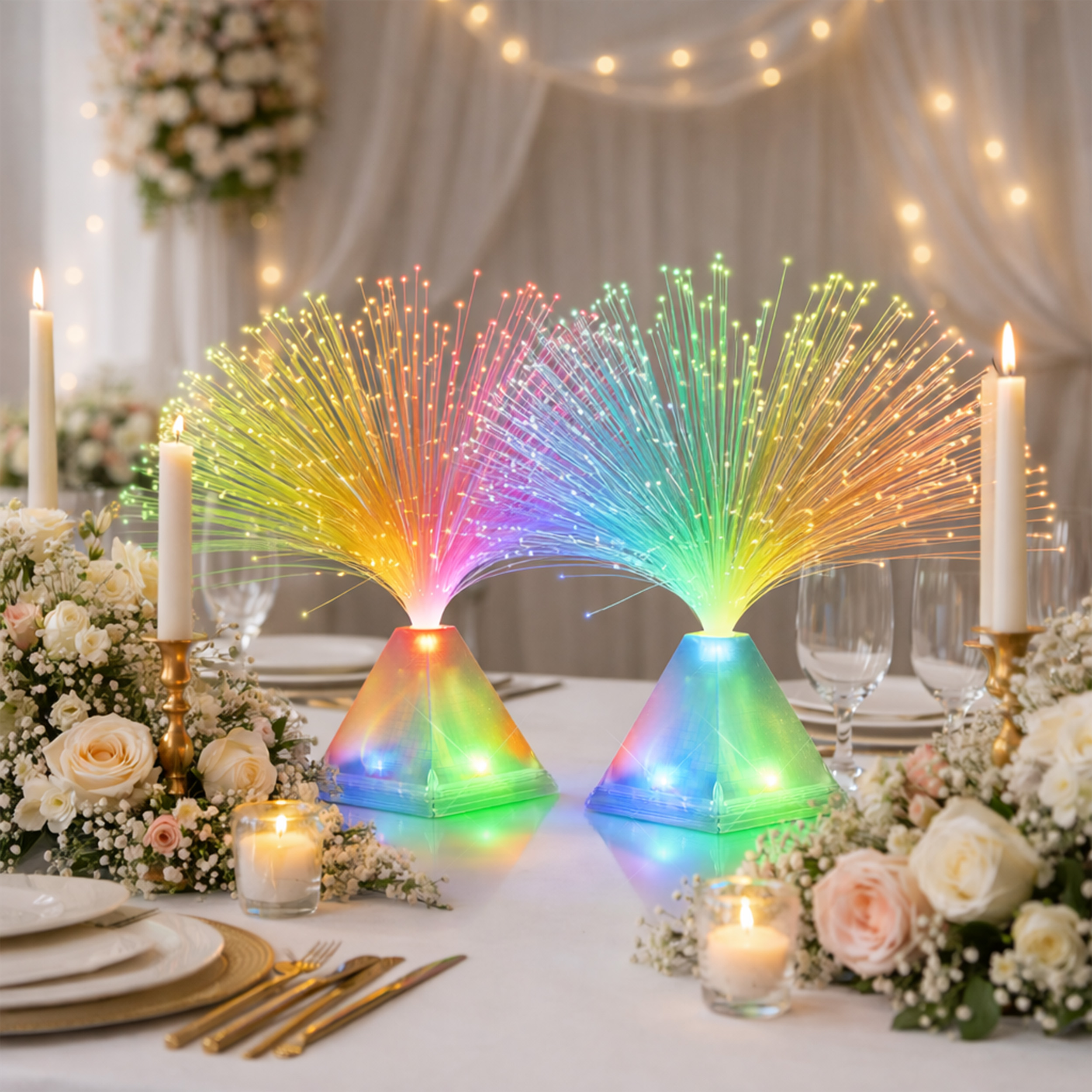 Fiber Optic Pyramid Centerpiece All Products Fiber Optic Pyramid Centerpiece All Products 6