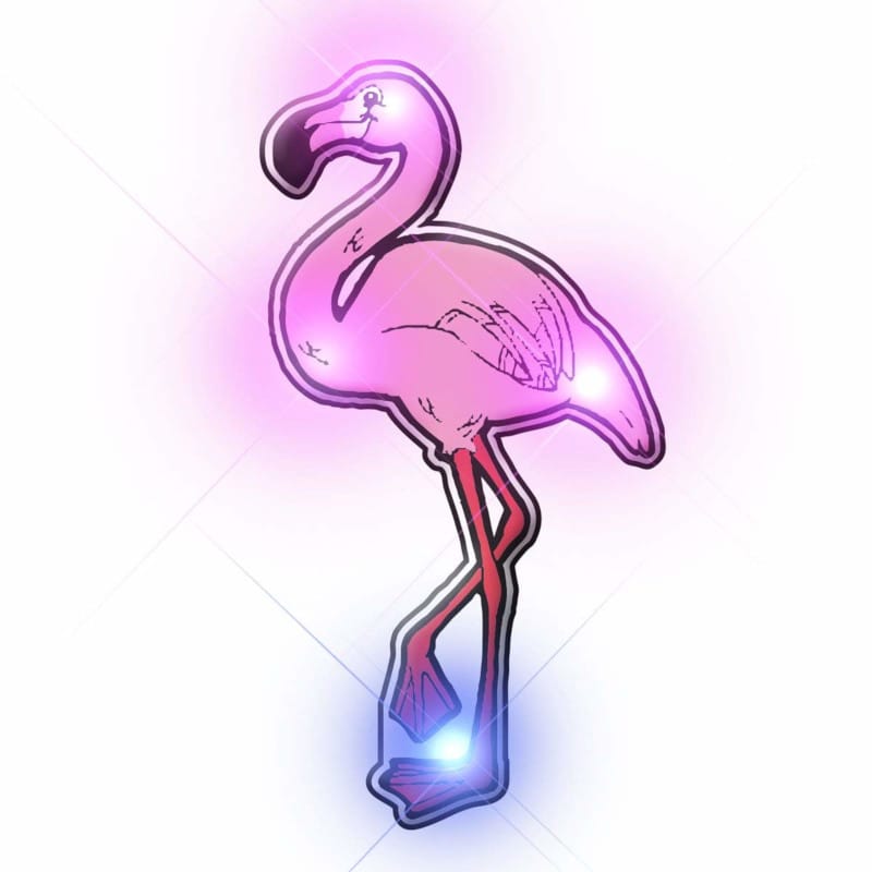 Flamingo Flashing Body Light Lapel Pins All Body Lights and Blinkees Flamingo Flashing Body Light Lapel Pins All Body Lights and Blinkees 3