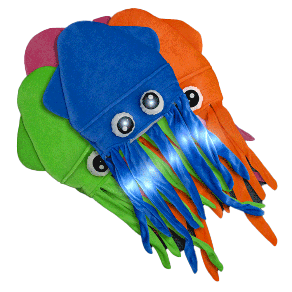 Assorted LED Under the Sea Squid Hat Pack of 4 All Products Assorted LED Under the Sea Squid Hat Pack of 4 All Products 2