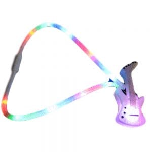 Flashing Guitar Charm Necklace with Lightup Lanyard Flashing Guitar Charm Necklace with Lightup Lanyard