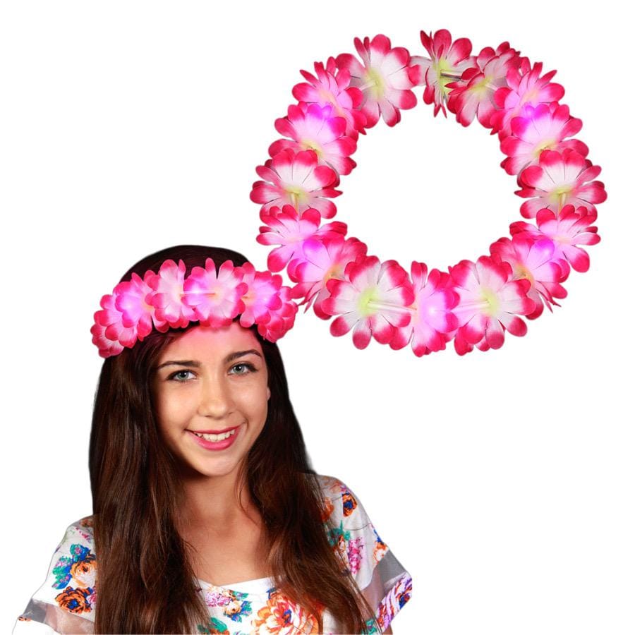 Light Up Flashing Pink Flower Crown Stretchy Headband All Products Light Up Flashing Pink Flower Crown Stretchy Headband All Products 4