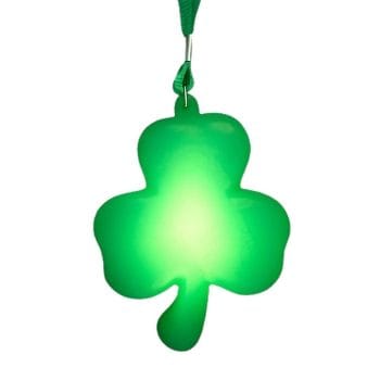 Flashing Huge Shamrock Charm with Green Lanyard All Products