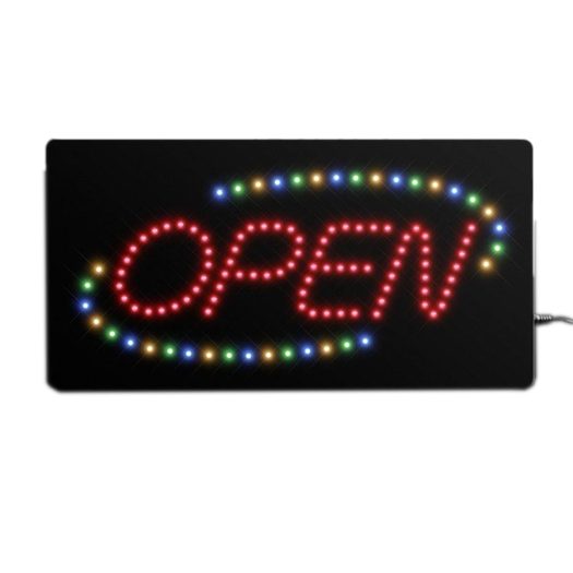 Multicolor LED Open Sign with A C Adapter All Products