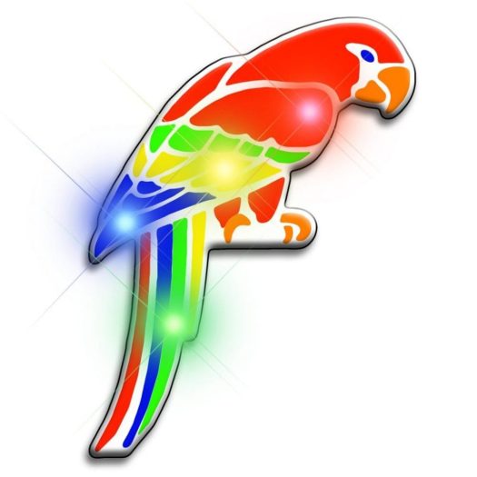Parrot Flashing Body Light Lapel Pins All Body Lights and Blinkees