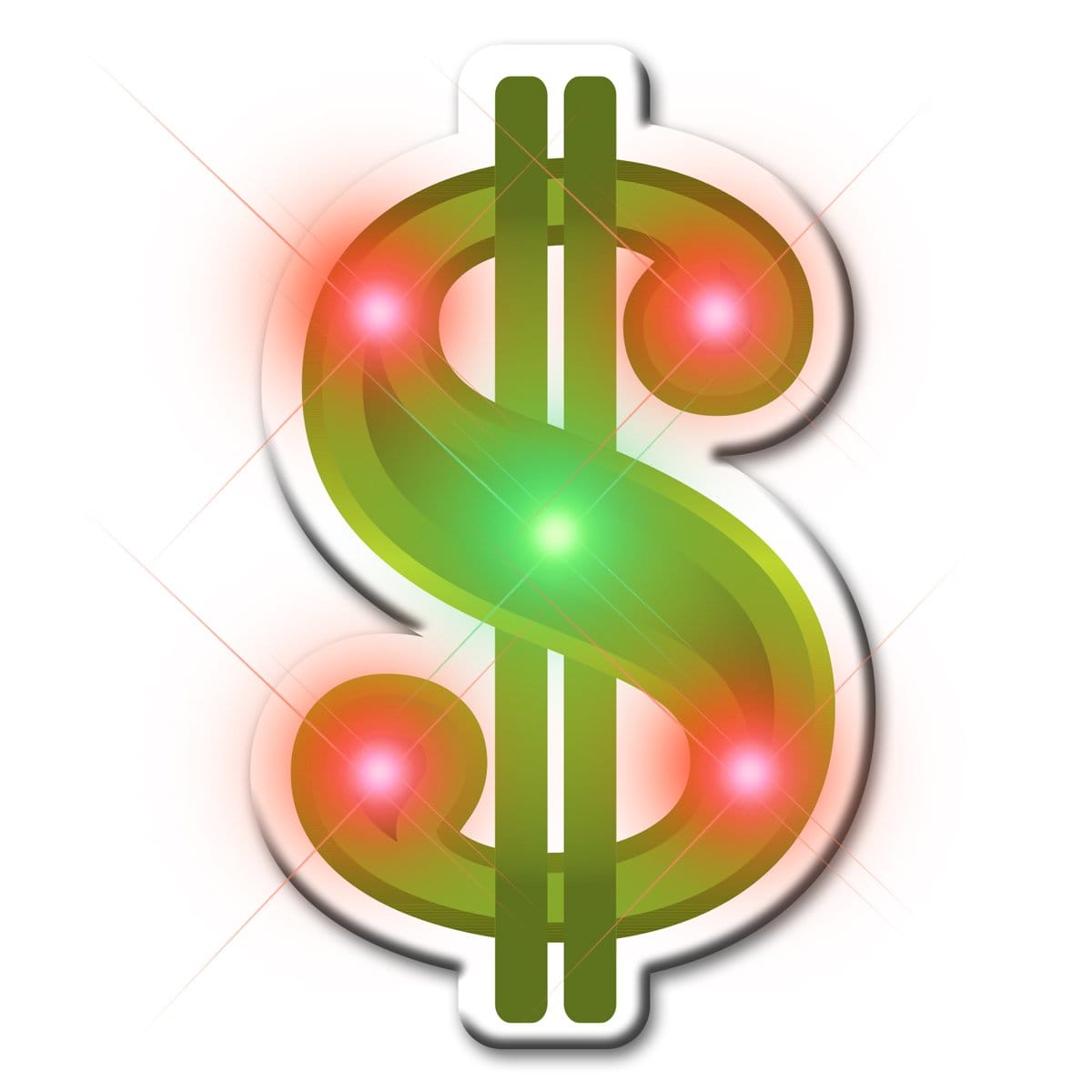 Dollar Sign Flashing Body Light Lapel Pins All Body Lights and Blinkees Dollar Sign Flashing Body Light Lapel Pins All Body Lights and Blinkees 3