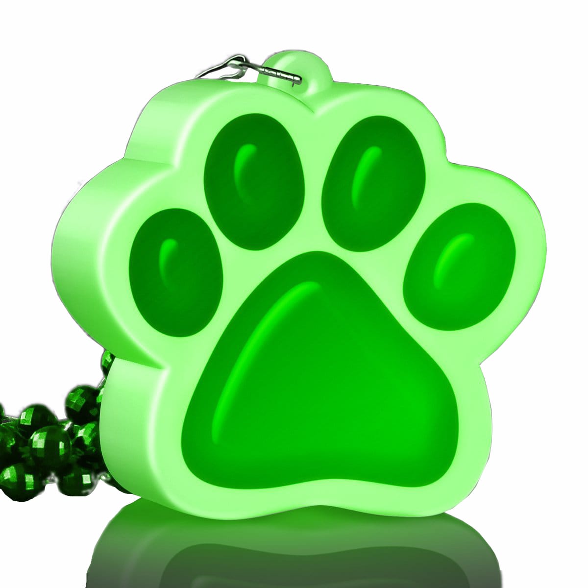 Light Up Green Paw Print Charm Necklace All Products Light Up Green Paw Print Charm Necklace All Products 2