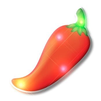 Chili Pepper Flashing Body Light Lapel Pins All Body Lights and Blinkees Chili Pepper Flashing Body Light Lapel Pins All Body Lights and Blinkees