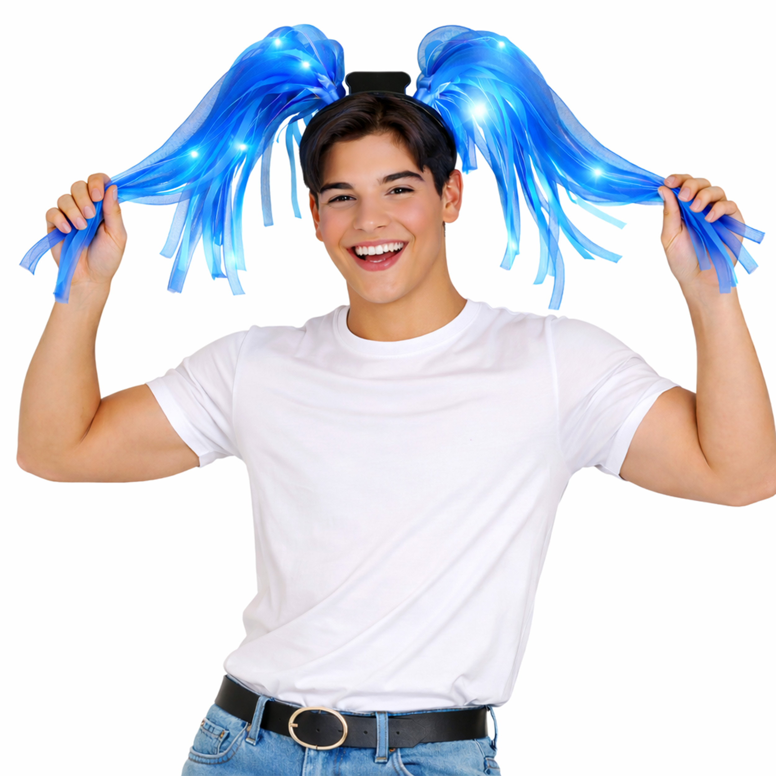 Blue LED Noodle Headband Flashing Dreads All Products Blue LED Noodle Headband Flashing Dreads All Products 6