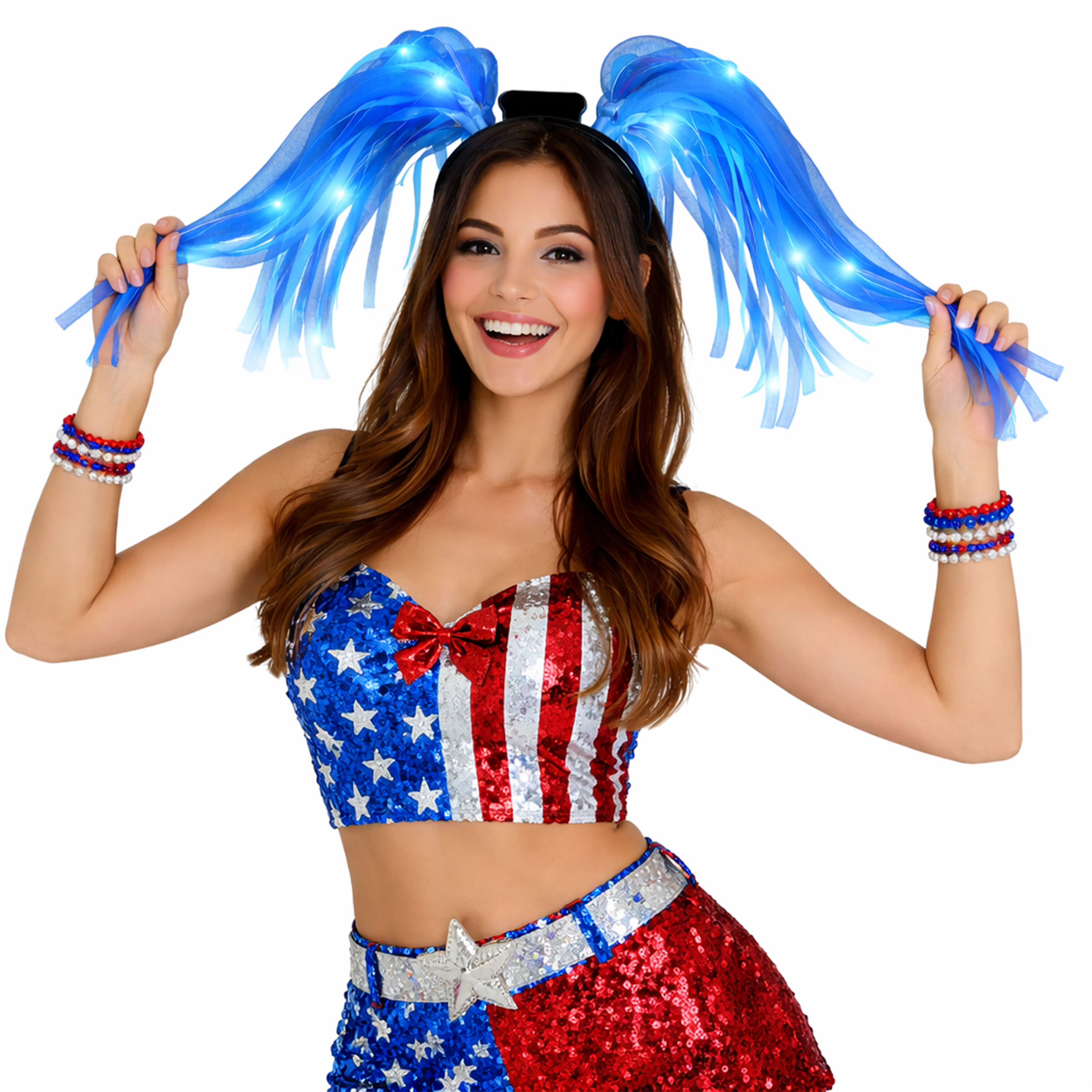 Blue LED Noodle Headband Flashing Dreads All Products Blue LED Noodle Headband Flashing Dreads All Products 3