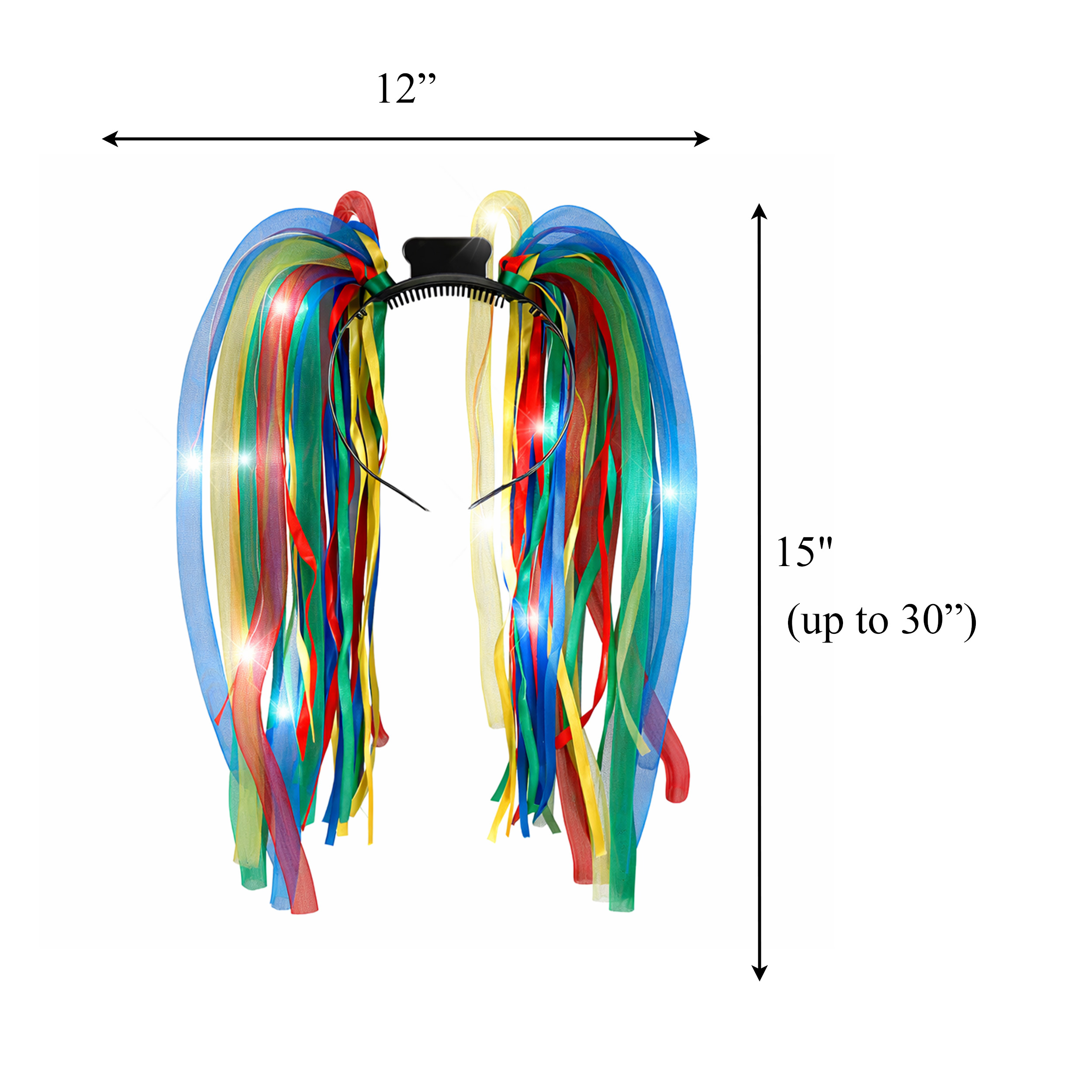Multicolor LED Noodle Headband Flashing Dreads All Products Multicolor LED Noodle Headband Flashing Dreads All Products 3
