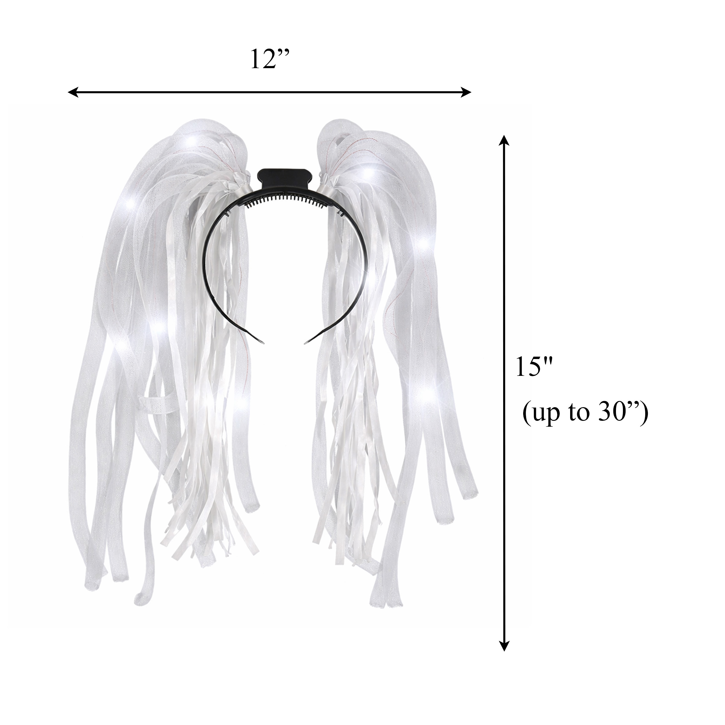 White LED Noodle Headband Flashing Dreads All Products White LED Noodle Headband Flashing Dreads All Products 3