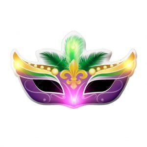 Carnival New Orleans Mardi Gras Mask Flashing Body Light Lapel Pins All Body Lights and Blinkees Carnival New Orleans Mardi Gras Mask Flashing Body Light Lapel Pins All Body Lights and Blinkees