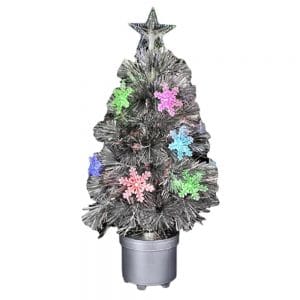 Silver Mini Christmas Tree with Color Changing Lights Light Up Christmas Decoration Silver Mini Christmas Tree with Color Changing Lights Light Up Christmas Decoration