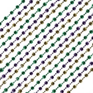 Round Disco Bead Necklaces Purple Gold and Jade Pack of 12 Round Disco Bead Necklaces Purple Gold and Jade Pack of 12