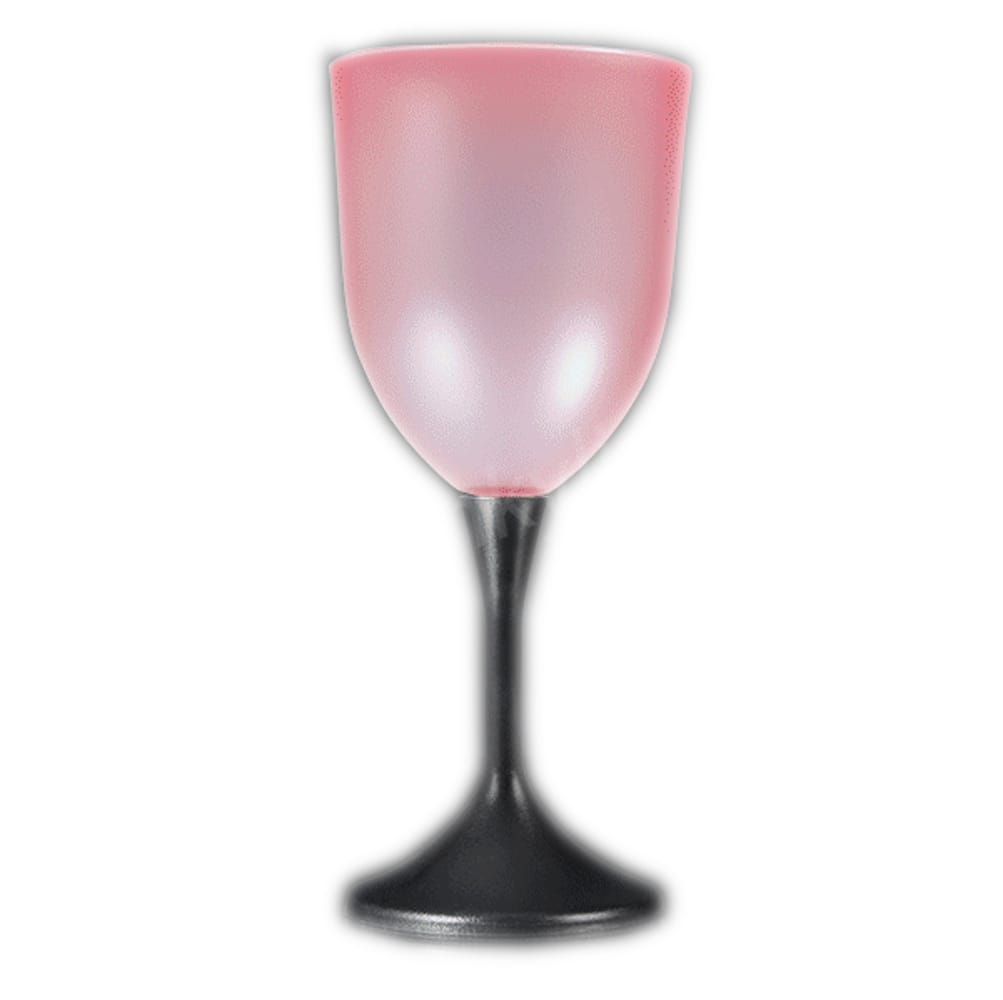 LED Frosted Wine Glass with Black Base All Products LED Frosted Wine Glass with Black Base All Products 3