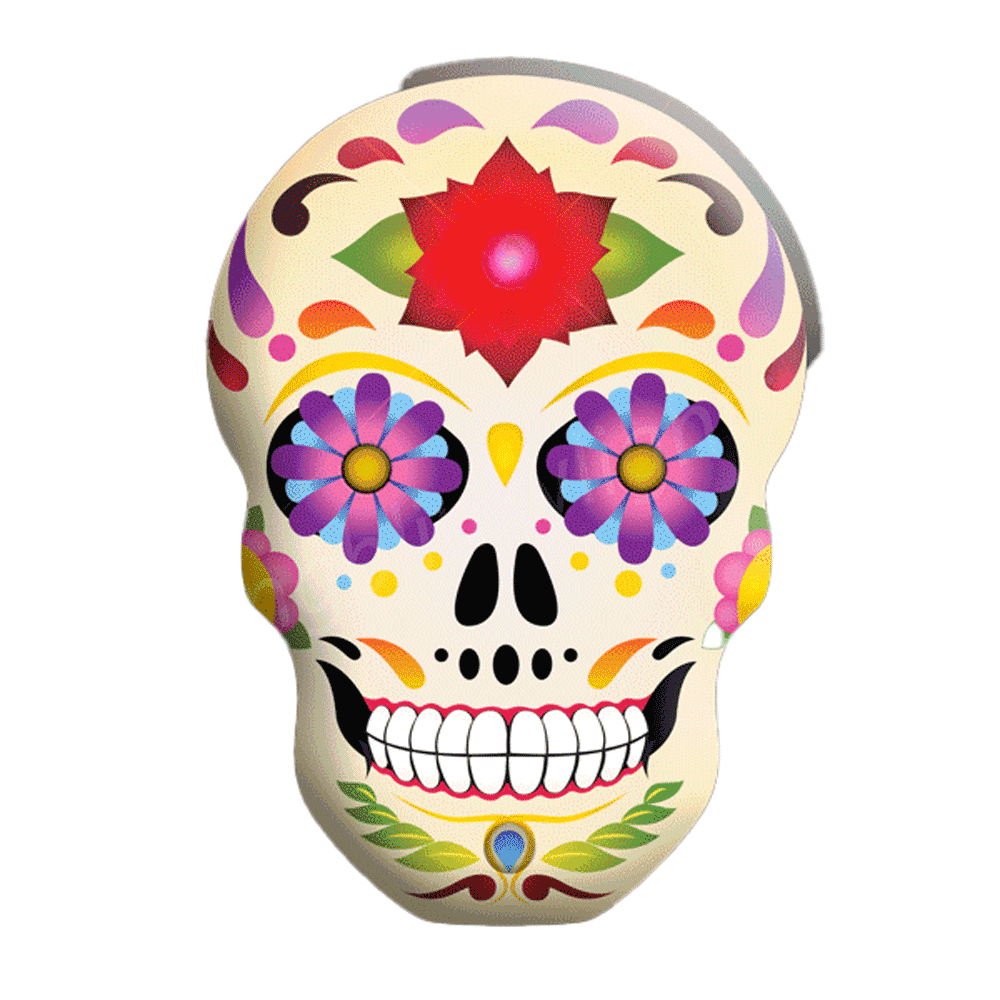Day of the Dead Skull Flashing Body Light Necklace All Products Day of the Dead Skull Flashing Body Light Necklace All Products 2