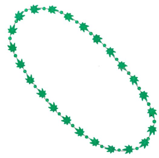 Pot Leaf Bead Necklaces Green Pack of 12 420 Pot Leaf Bead Necklaces Green Pack of 12 420