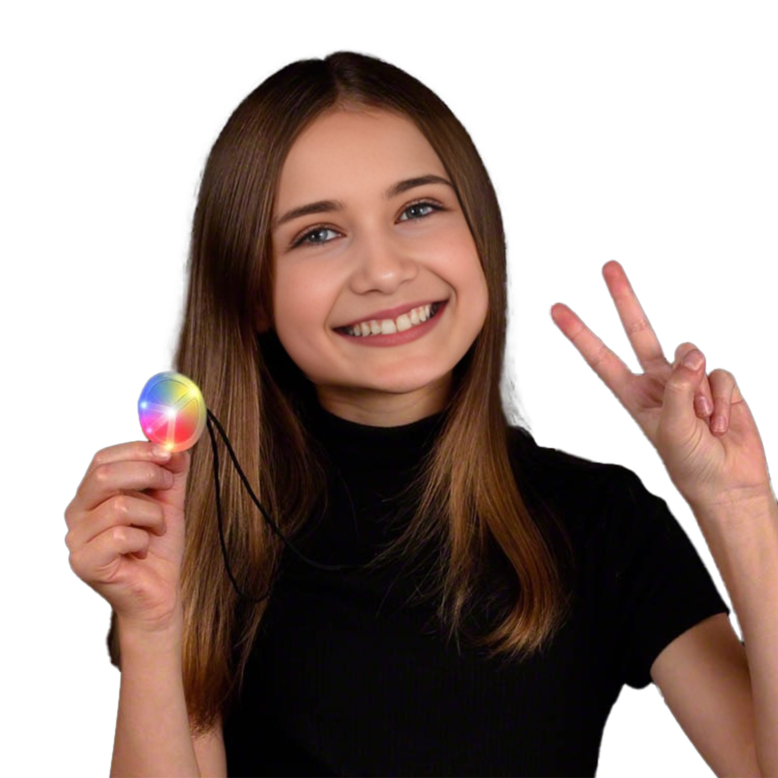 Rainbow Peace Sign Necklace Flashing Body Light All Products Rainbow Peace Sign Necklace Flashing Body Light All Products 5