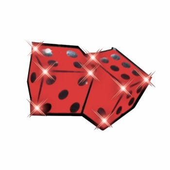 Dice Flashing Battery Operated Body Light Lapel Pins All Body Lights and Blinkees Dice Flashing Battery Operated Body Light Lapel Pins All Body Lights and Blinkees