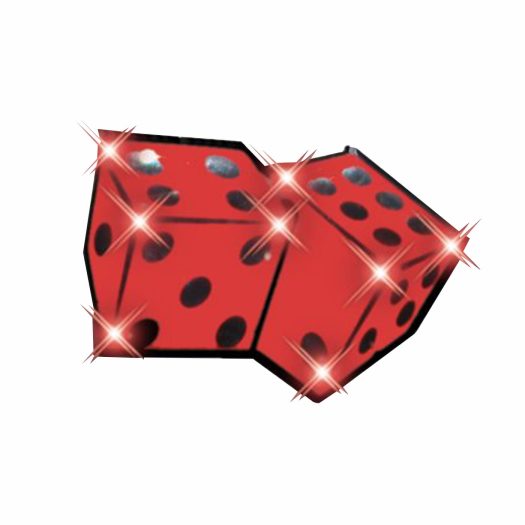 Dice Flashing Battery Operated Body Light Lapel Pins All Body Lights and Blinkees 3