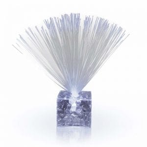 Fiber Optic Centerpiece with Small Clear White Base Fiber Optic Centerpiece with Small Clear White Base