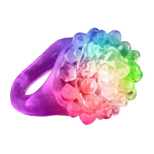 Light Up Soft Bubble Novelty Flashing Rings Pack of 24 All Products 3