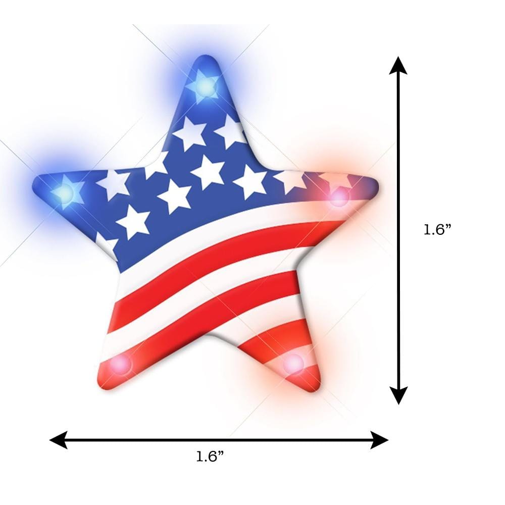USA Star Flashing Body Light Lapel Pins 4th of July USA Star Flashing Body Light Lapel Pins 4th of July 2