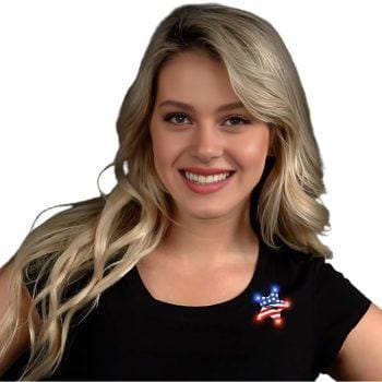 USA Star Flashing Body Light Lapel Pins 4th of July USA Star Flashing Body Light Lapel Pins 4th of July