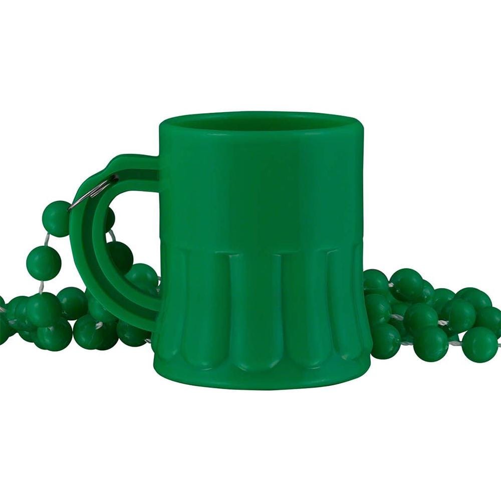 Unlit Green Shamrock Mug Shot Glass on Bead Necklace for St Patricks Day All Products Unlit Green Shamrock Mug Shot Glass on Bead Necklace for St Patricks Day All Products 3