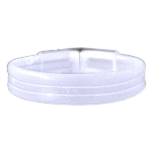 Wide Glow Stick 8 Inch Bracelet White Pack of 25 All Products