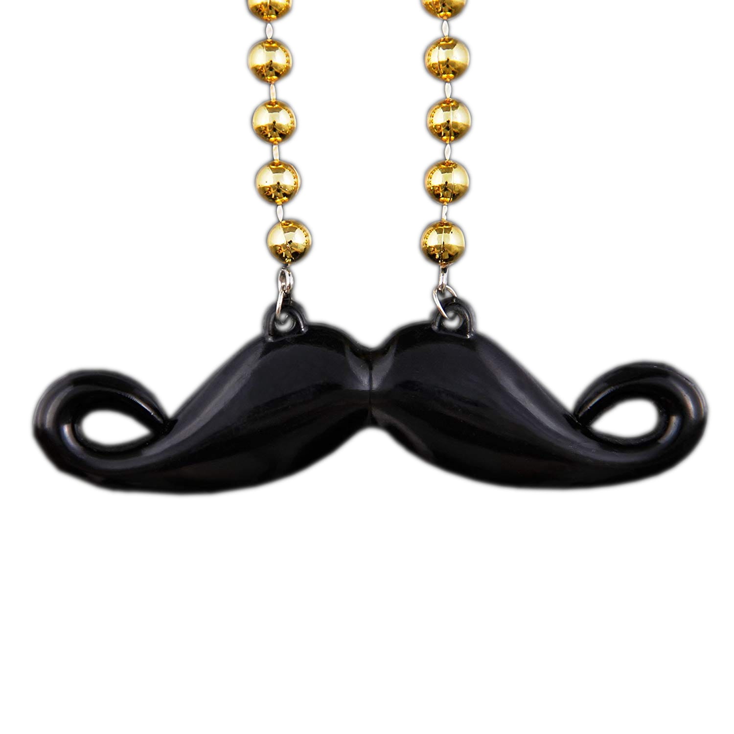 Funky Mustache Beaded Necklace Black Pack of 12 All Products Funky Mustache Beaded Necklace Black Pack of 12 All Products 3