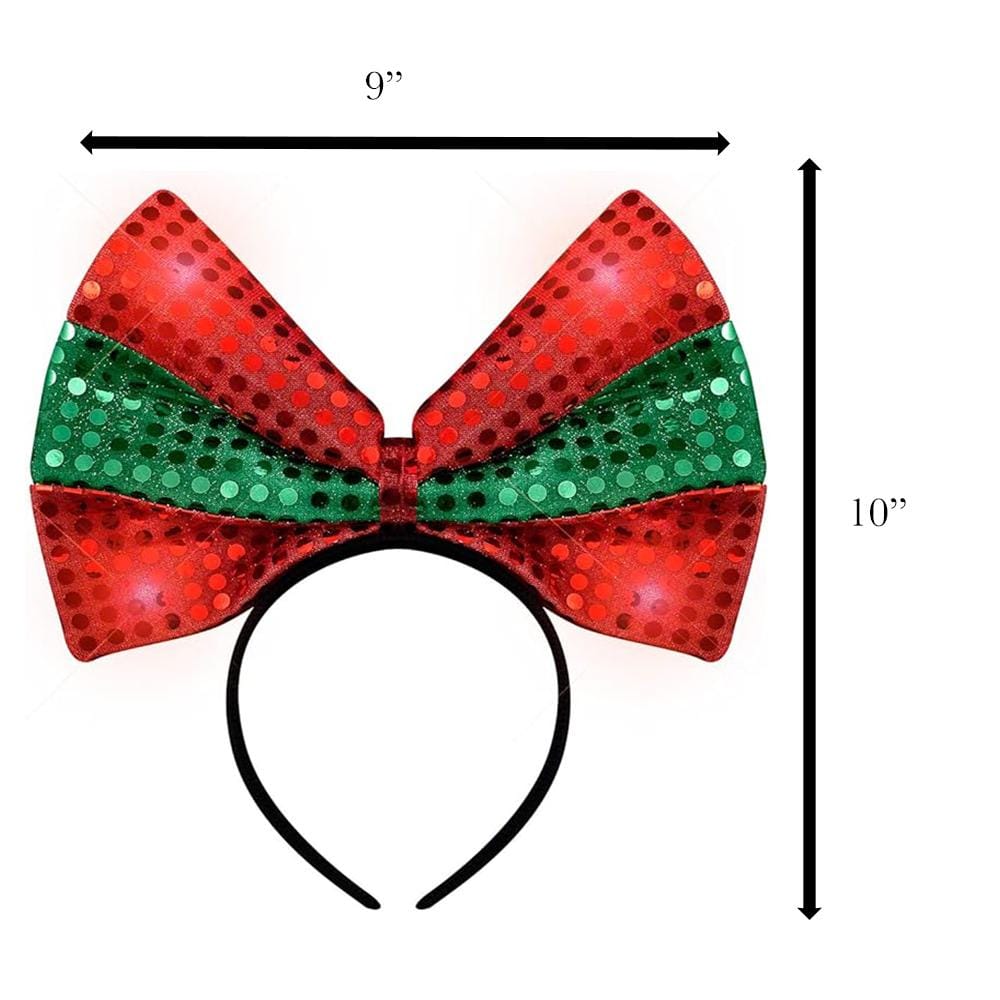 LED Christmas Bow Light Up Headband All Products LED Christmas Bow Light Up Headband All Products 5
