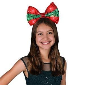 LED Christmas Bow Light Up Headband LED Christmas Bow Light Up Headband