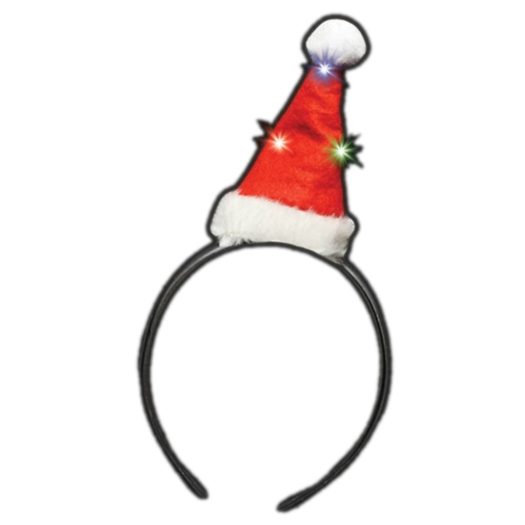 Flashing Mini Santa Hat Light Up Headband All Products