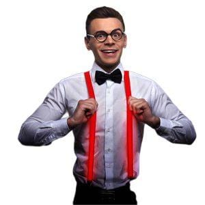 Red LED Suspenders Red LED Suspenders