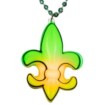 Fleur De Lis LED Charm on Mardi Gras Beads All Products