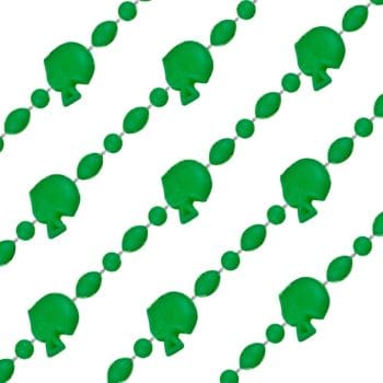 Football Helmet Bead Necklaces Non Metallic Green Pack of 12 All Products 3