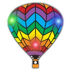 Hot Air Balloon Flashing Body Light Lapel Pins All Body Lights and Blinkees Hot Air Balloon Flashing Body Light Lapel Pins All Body Lights and Blinkees