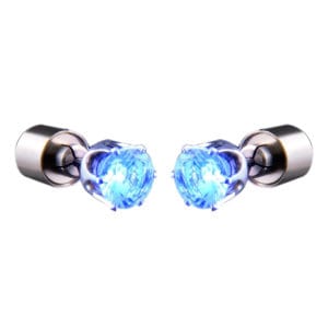 LED Faux Diamond Pierced Earrings Blue LED Faux Diamond Pierced Earrings Blue