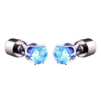 LED Faux Diamond Pierced Earrings Blue All Products 3