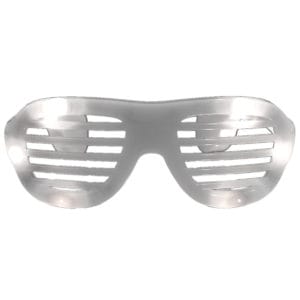 LED Hip Hop Shutter Shades Sunglasses White LED Hip Hop Shutter Shades Sunglasses White
