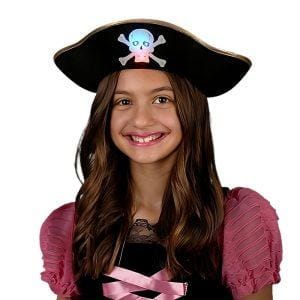 LED Pirate Hat with Flashing Skull